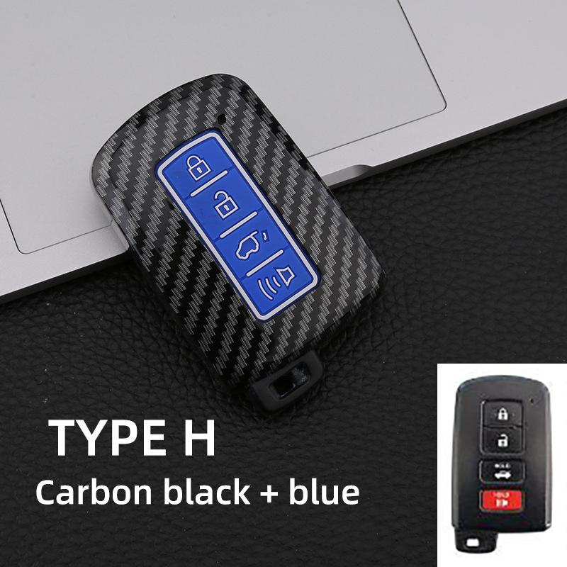 Abs Carbon 2 3 4 Button Car Key Case For Toyota Prius 30 Alpha Aqua Land Cruiser Auris 2012 - 2014 For Lexus Lc 200