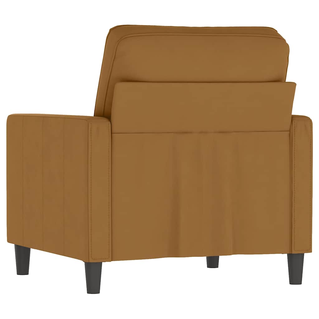 Armchair Brown 60 Cm Velvet