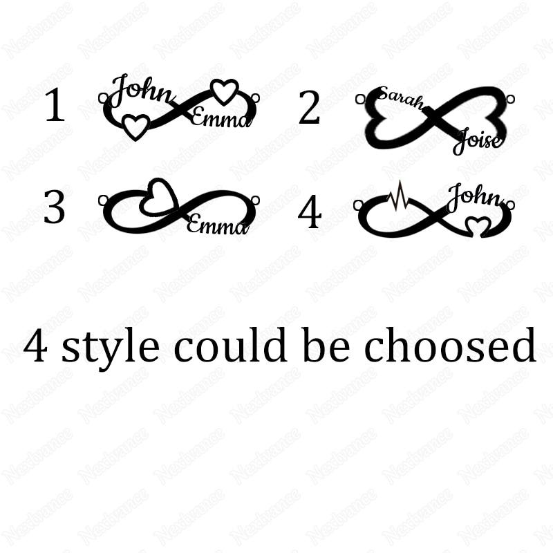 Nextvance Stainless Steel Custom Name Couple Necklaces Personalized Infinity Pendant Pendant Necklace Jewelry Best Friend Giveaway GiftFashion Pendant