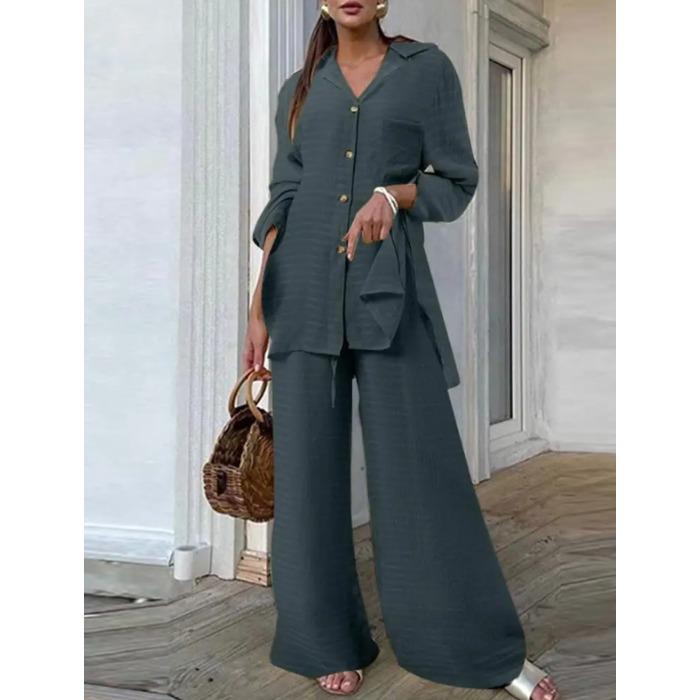 GMXIA Top alla moda autunnale da donna, Pantaloni da donna con stampa leopardata, Tuta casual ampia