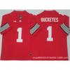 Mens Ohio State Buckeyes Rugby Jersey Training Shirt Cotton Blend Embroidered Football Uniform College Team Practice
