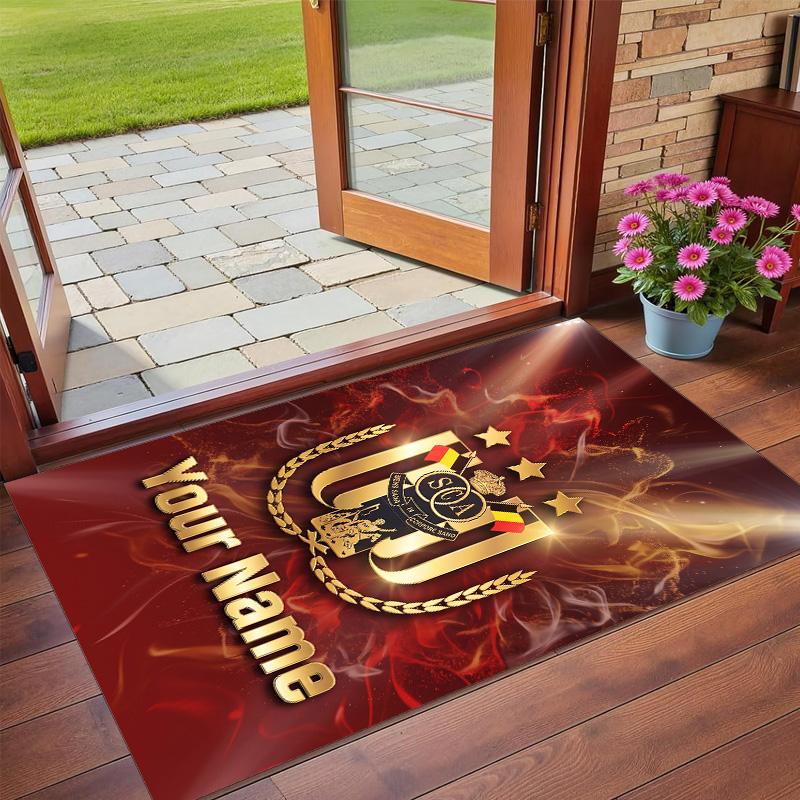 Crystal Velvet Rug Custom Name Text, Soft Non Slip Floor Mat Home DecorAnderlecht FC