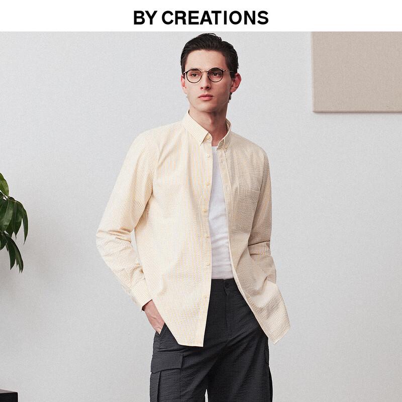 By Creations Seersucker Stripe Button-Down Long Sleeve Shirt 41