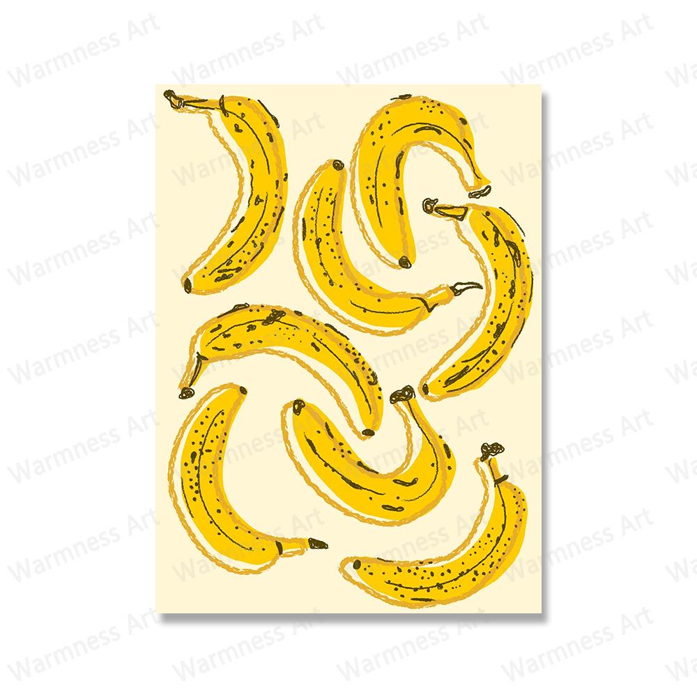 Kitchen Food Minimalist Posters Tomato Chilli pepper Banana Prints Canvas Painting Wall Art Pictures for Dining Room Home Decor