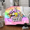 1pz Plaid in Flanella con Personaggi dei Cartoni Animati Looney Tunes - Leggero Morbido Caldo Coperta per Tutte le Stagioni per Divano, Letto, Viaggio, Campeggio L1029133