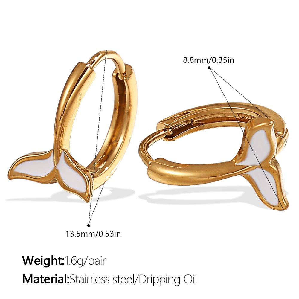18k Gold Plated Rhinestone Butterfly Hoop Earrings - Women's Exquisite European & American Style
