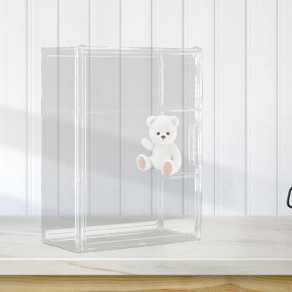 Actionfiguren Vitrine Klarer Schrank Tisch Aufbewahrungsbox Desktop Organizer für Miniaturen Modelle