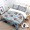 Capybaras Relaxing In Water Bedding Set For Kids Luxury Gift 3Pcs Digital Print Comforter Set Soft Comfortable Breathable