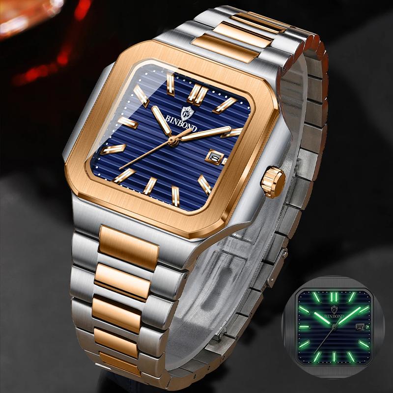 Business Watch Men Stainless Steel Date Waterproof Wristwatch Man Fashion Men Watches Relogio Masculino