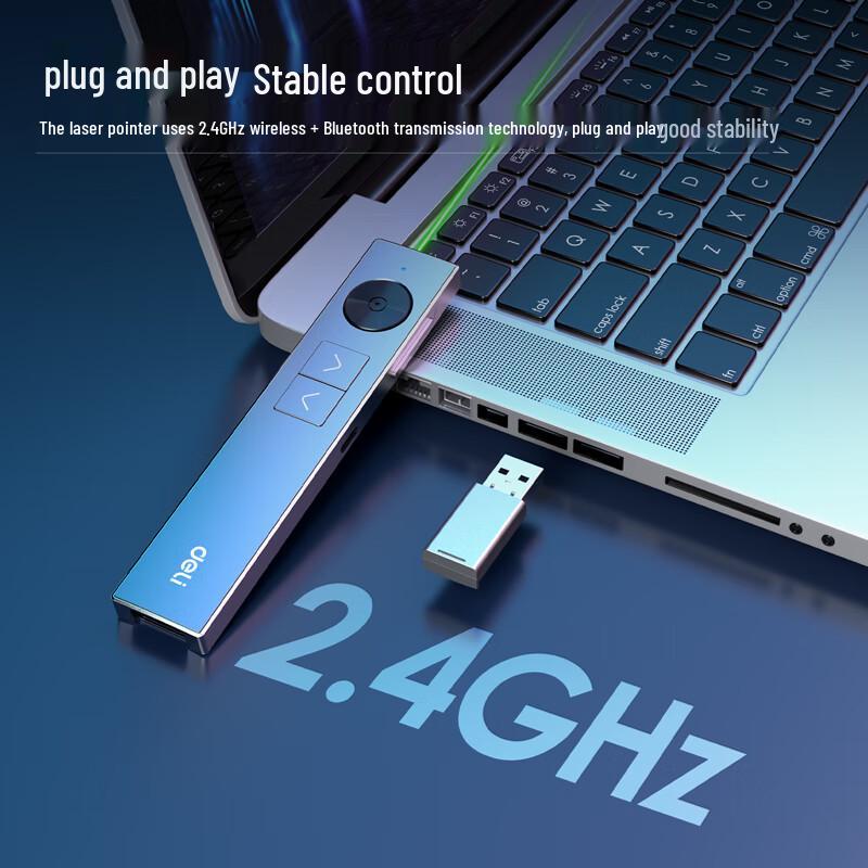 Deli Wireless Presentation Remote with Digital Laser