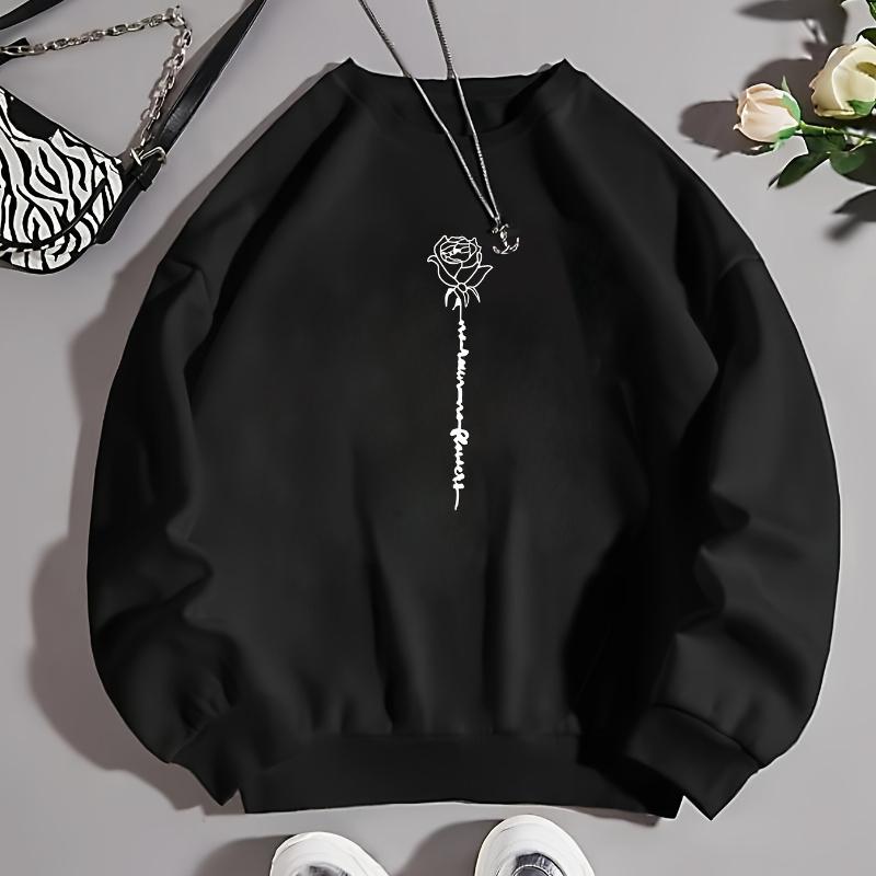 

Женское винтажное худи с круглым вырезом, ретро-дизайн и уютное, идеально для ностальгического стиля XXL чёрный