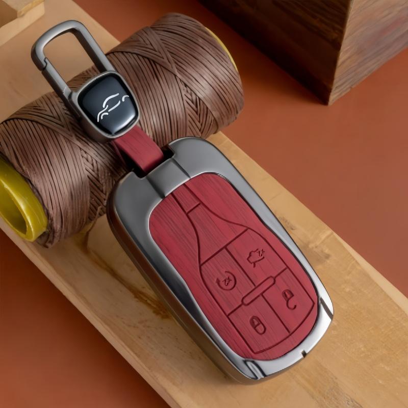Aesthetic Wooden Pattern Key Cover Suitable For Maserati Ghibli Levante Quattroporte 2014-2024 Accessories