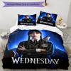 3pcs Wednesday Bedding Set Duvet Cover Closure Includes 1 Duvet Cover & 2 Pillowcases, Soft and Comfortable for All Seasons.