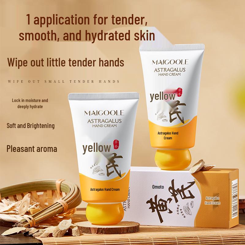 MAIGOOLE Astragalus Hand Cream: Moisturizing & Non-Greasy; Reduces Cracks & Fades Hand Lines; Autumn/Winter Bestseller.
