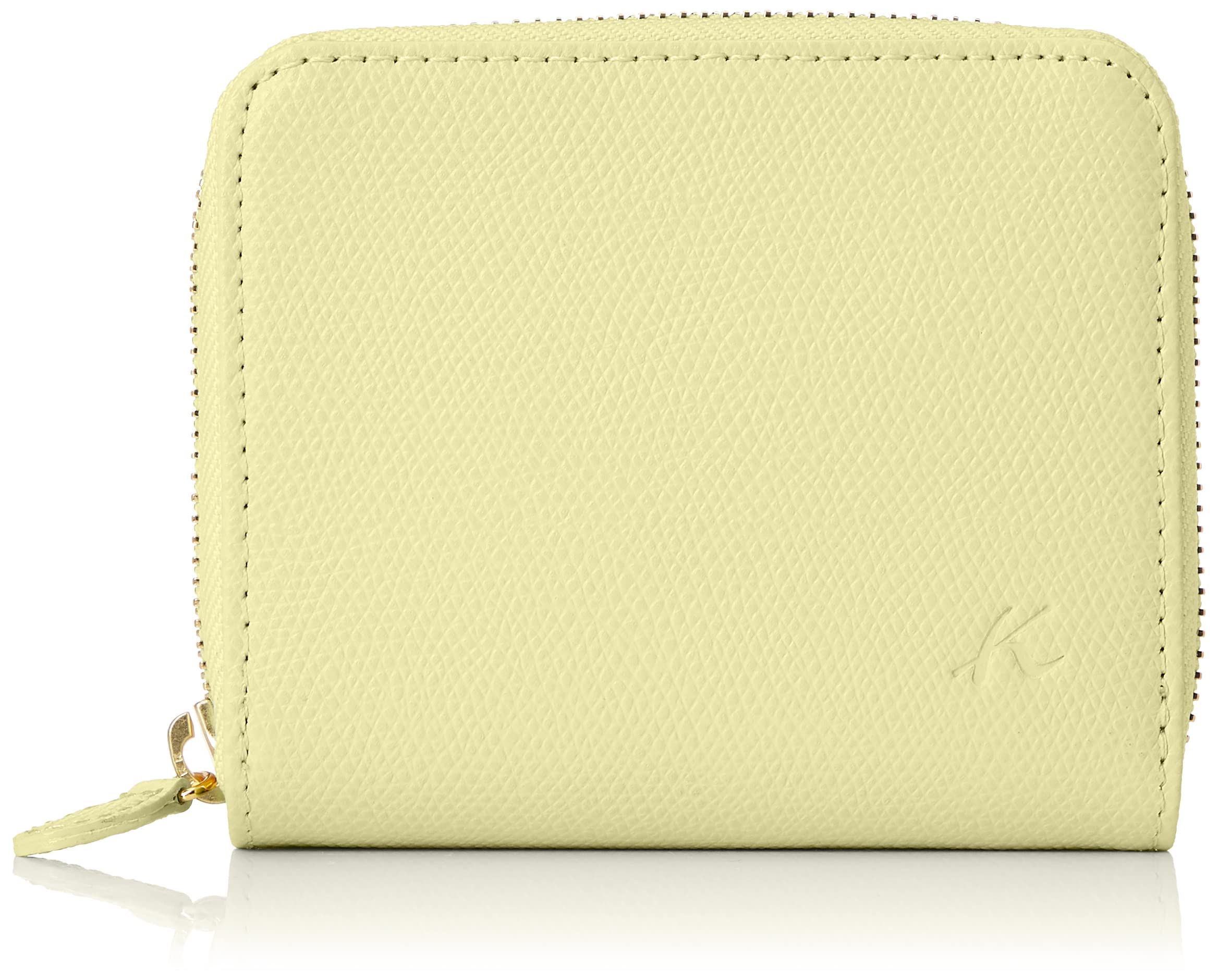 

40911 Coin Purse Embossed to make scratches less noticeable PH0723 Stitch [Kitamura] Yellow/Ivory [Yellow]