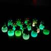 Yousheng 2 Pcs Mini Resin Artificial Flower Figurine Tiny Glow in The Dark Potted Flower for Dollhouse Miniature Landscape Home Office