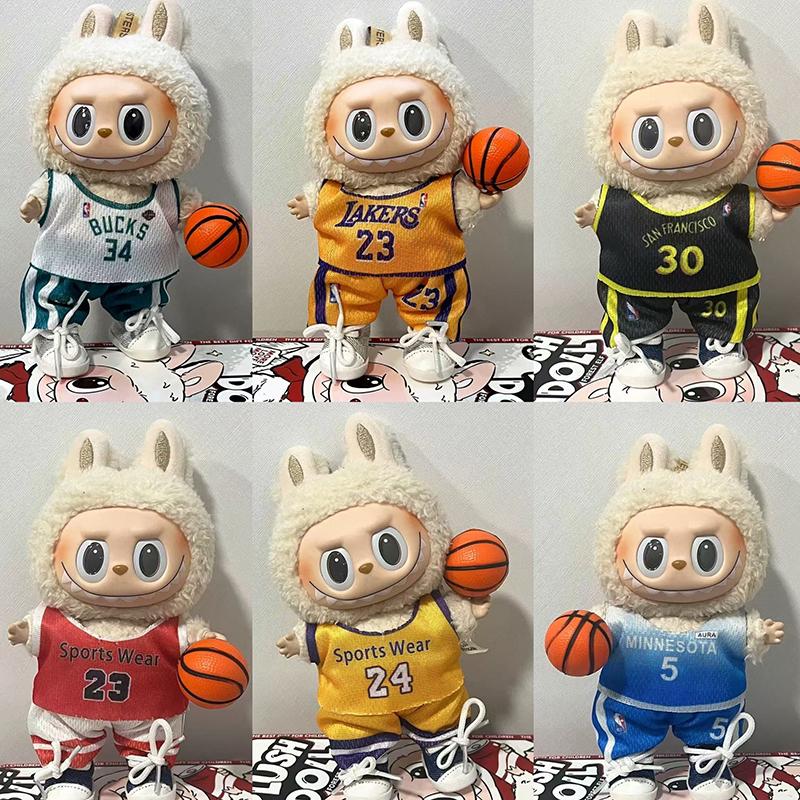 Labubu Plush Doll Clothes Plush Doll Changing Clothes Dolll Clothes Suit Cartoon Cute Clothes Dolls Accessories Gift
