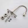 Balcony Rotary Kitchen Faucet, Hot and Cold Faucet Is Installed In Double Stainless Steel Holes and 2-speed Bubbler