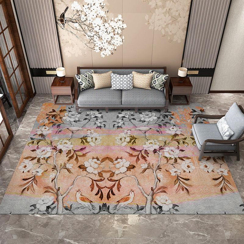 

Китайский цветочный ковер, украшение для гостиной, кабинета, домашний ковер, украшение для спальни, комнаты, коврик 40x60cm