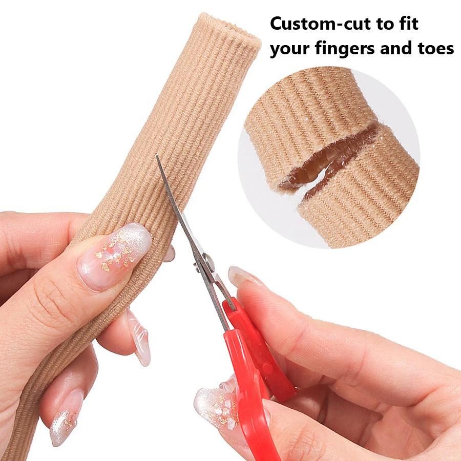 Soft Fiber Gel Toe Sleeves Breathable Silicone Tube Finger Protectors Corn Cushion Separator Foot Care Comfort And Protection