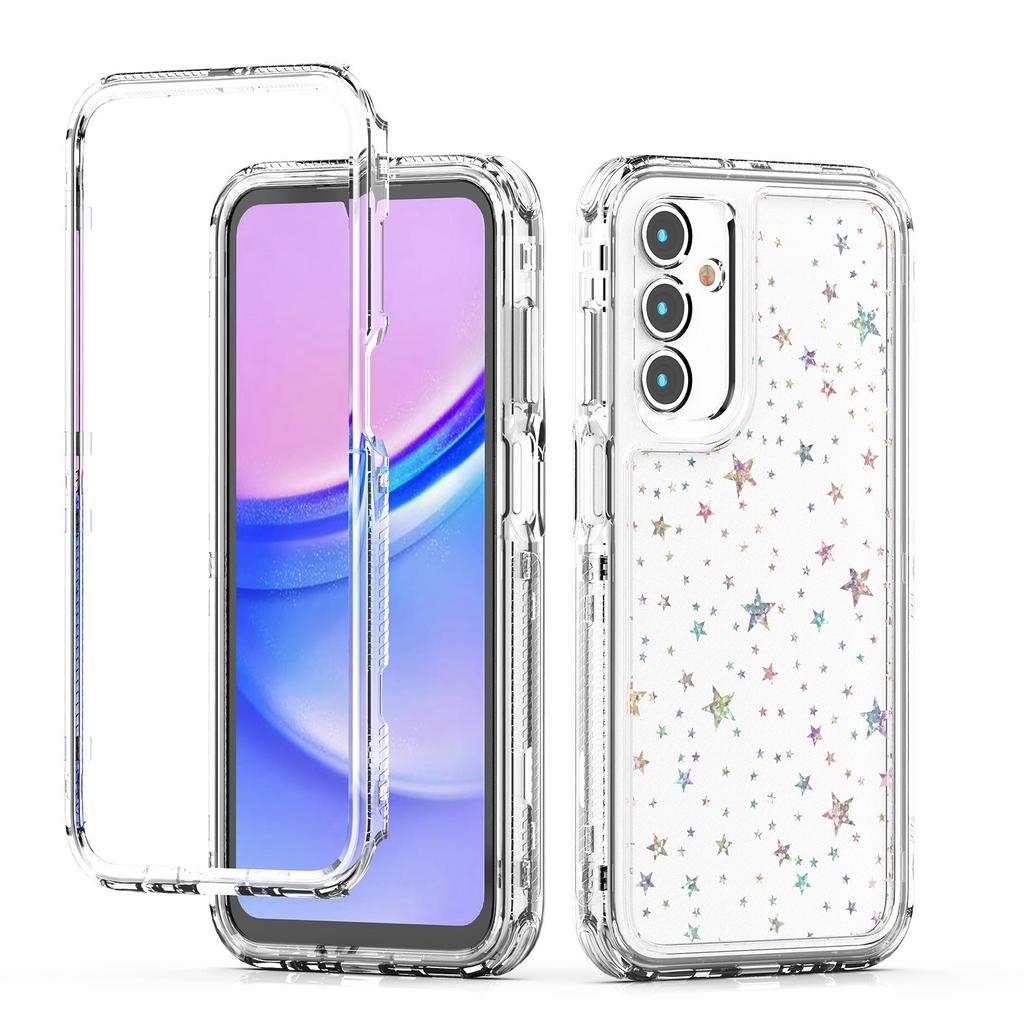For Samsung Galaxy A55 5G Case Precise Cutouts Acrylic TPU Clear Phone Cover with Laser-printed Film