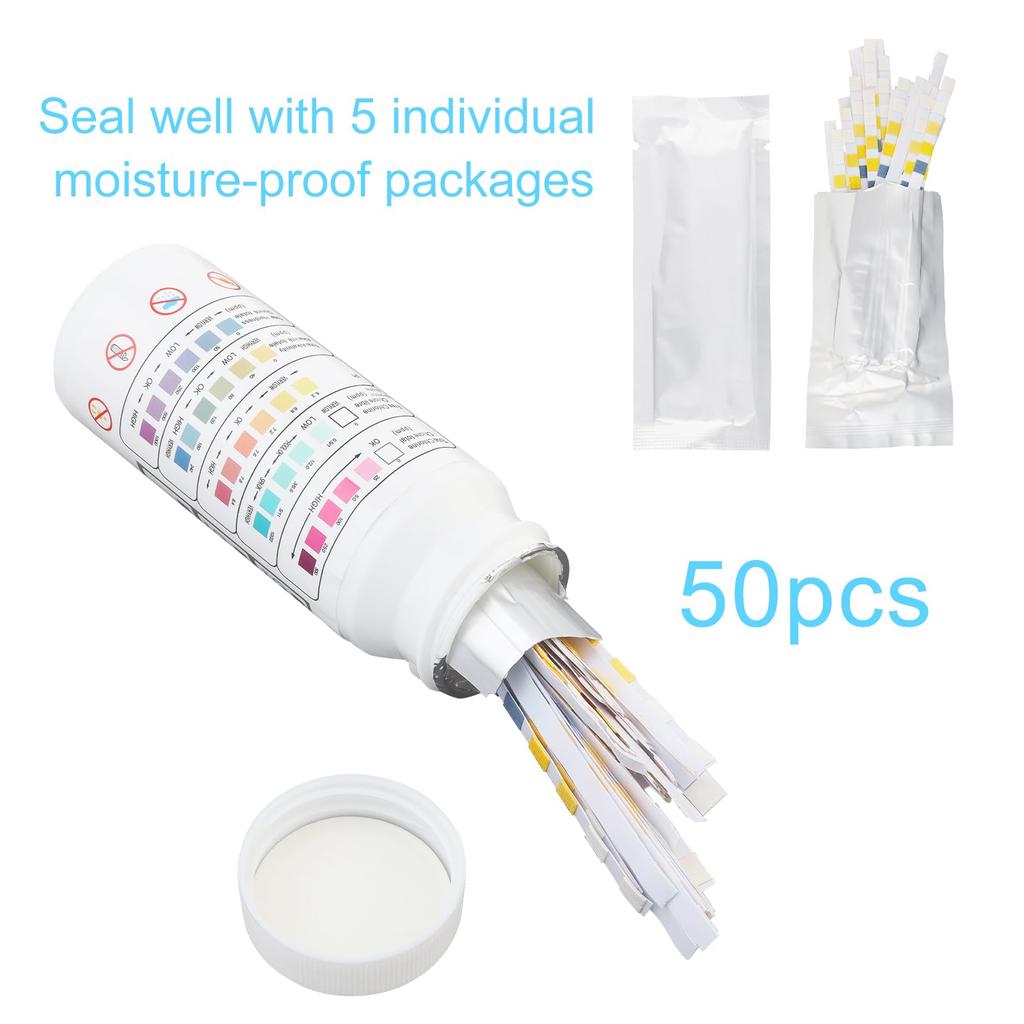 Smgda Water Quality Test Kit with pH Test Papers for Hot and Aquariums Measures Total Free Total Total and pH Values Test 5-in-1 Pools, Spas, Springs,