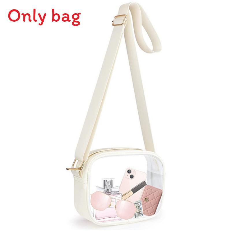 Pvc Transparent Crossbody Bag For Concerts And Sports Events With Zipper Closure For Daily Use