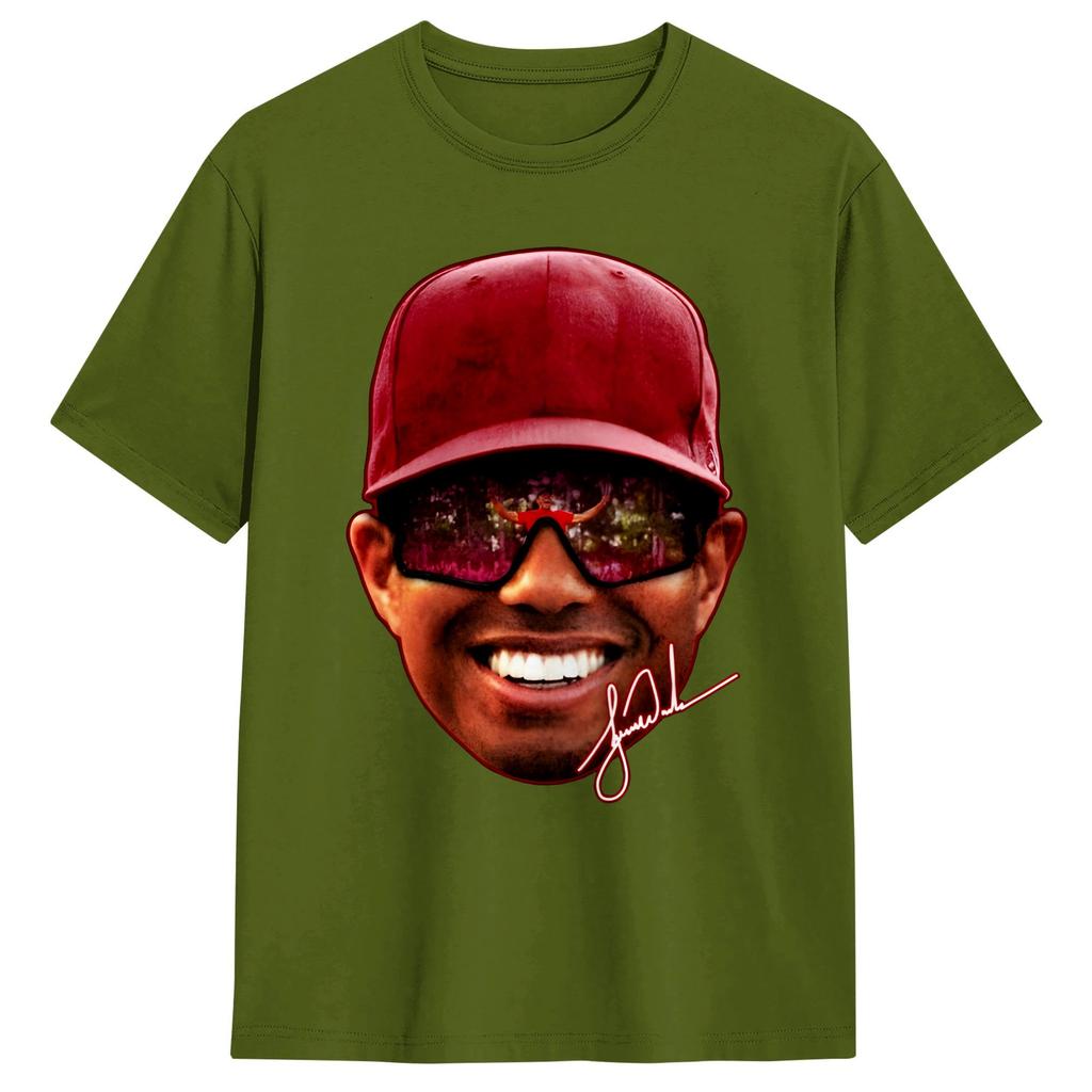 Tigers WWoods Big Face T Shirt Unisex Awesome TShirts Summer ONeck Popular Tee Shirt Custom DIY Oversized Tops