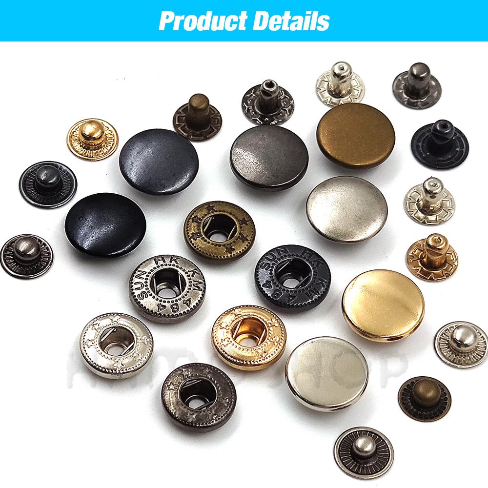 Druckknöpfe Set Metall Druckknöpfe mit Befestigung Druckknopf Montagezange Für Lederhandwerk Kleidung Bekleidung Jeans Taschen Schuhe