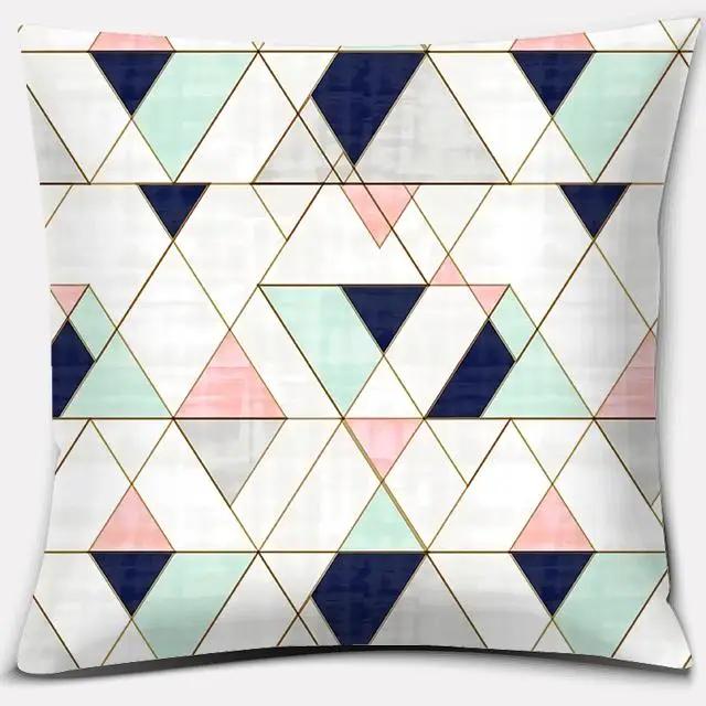 Geometrische Figur Polyester Kissenbezug Kissenbezug Auto Heim Ornamente Sofa Bett Dekoration