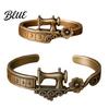 Sewing Enthusiast Jewelry Machine Bracelet Vintage Adjustable Open Cuff Ring