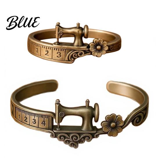 Sewing Enthusiast Jewelry Machine Bracelet Vintage Adjustable Open Cuff Ring