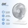 Electric Fan for Office Portable Desk Fan, Small Air Circulating 3 Speed Quiet Personal Cooling Adjustable Tilt Head Table Dorm Kitchen Circulator