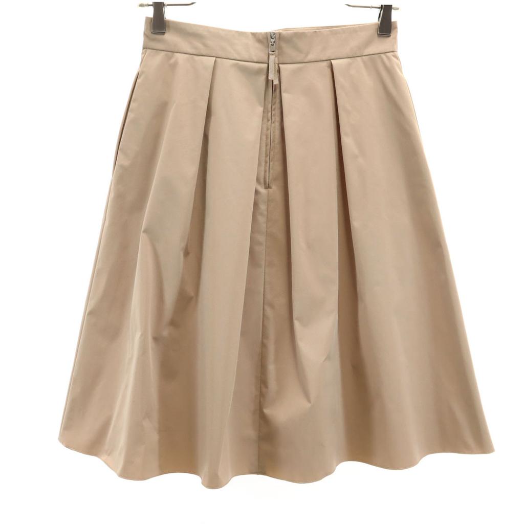 FOXEY NEW YORK Made In Japan Mimole Length Flare Skirt 40 Beige Women Used