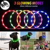 LED Dog Collar USB Rechargeable Light Up Dog Collars, Lighted Dog Collar Glowin The Dark, Flashing Lights for Your Walking Night