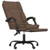 Massage Office Chair In Brown Fabric