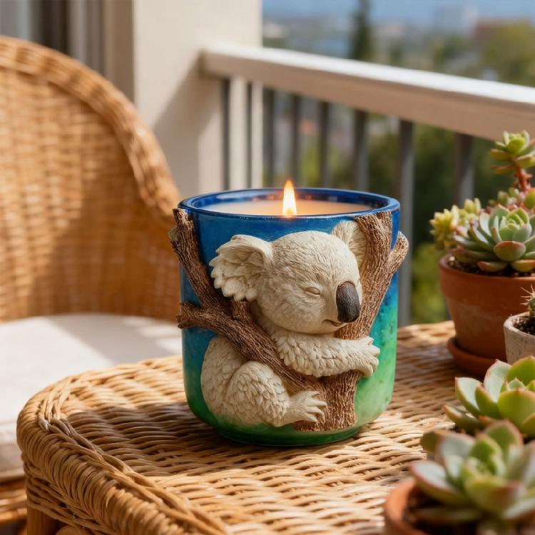 Artistic Silicone Mold Koala Pattern Resin Casting Jewelry Making Moulds Home Garden Decors Creative Crafting Projects