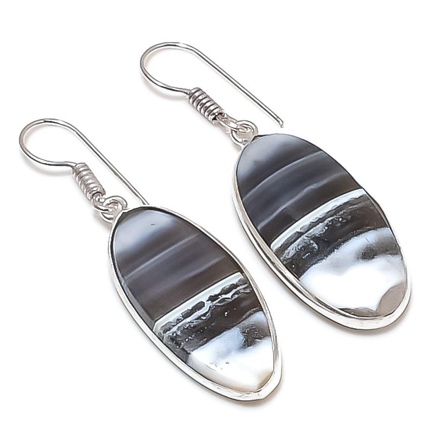 

Natural Owhyee Opal Gemstone 925 Sterling Silver Jewelry Earring 1.73 w4C49