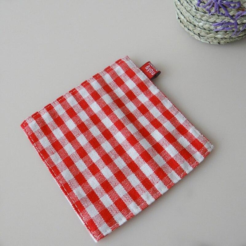 Tassenuntersetzer Drei Farben verfügbar Doppellagiger Stoff Reine Baumwolle Japanischer Stil Gitter