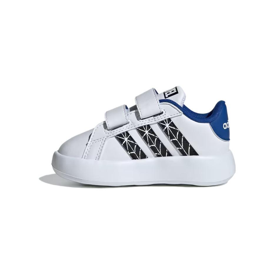 (TD) adidas x Marvel s Spider-Man Grand Court  White Black Blue  Baby ID8017 EU 23.5