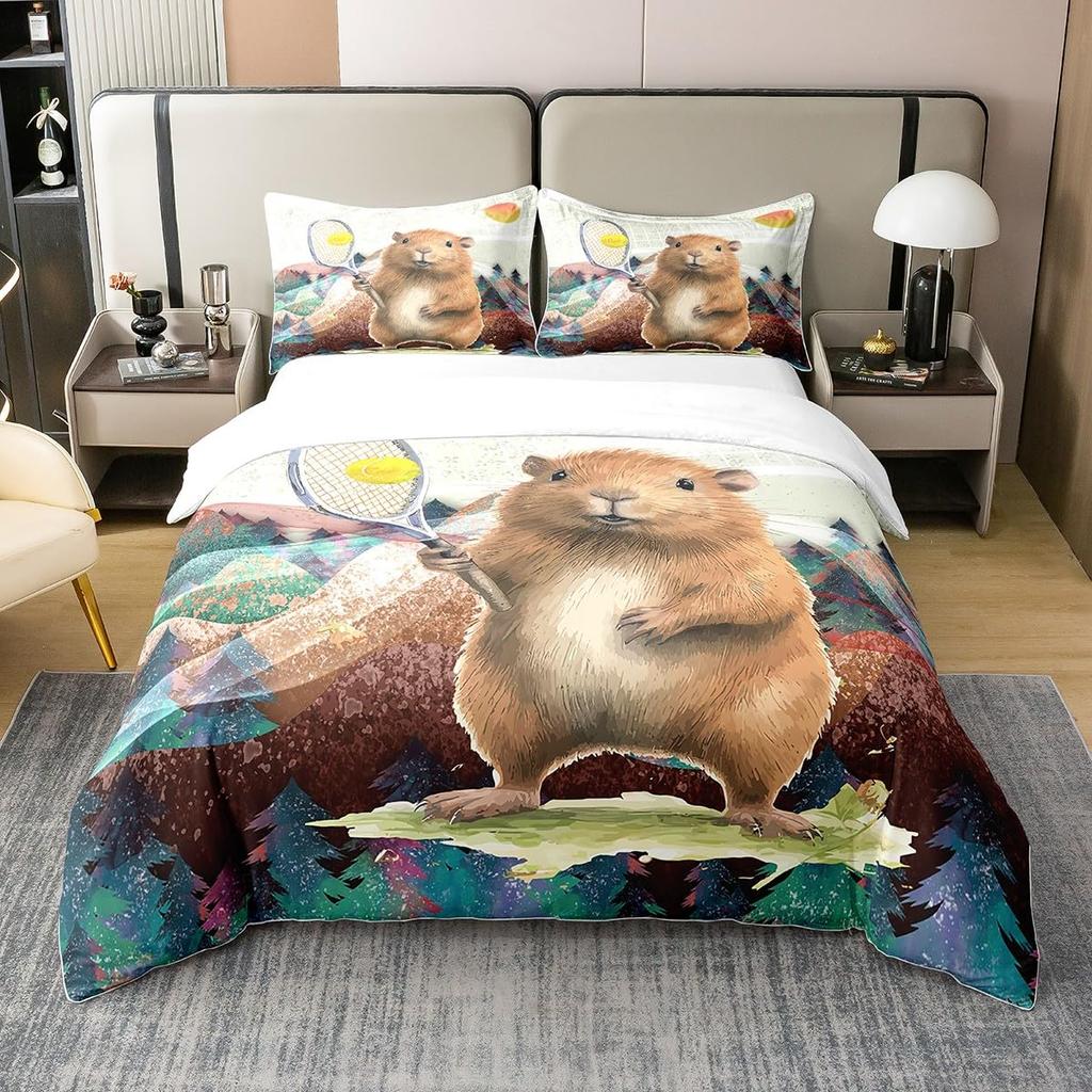 Sady povlaků na peřinu pro křečky pro děti Velikost Queen Lehký péřový povlak na peřinu Dekorace pokoje 2 povlaky na polštář 1 povlak na peřinu Bez přikrývky