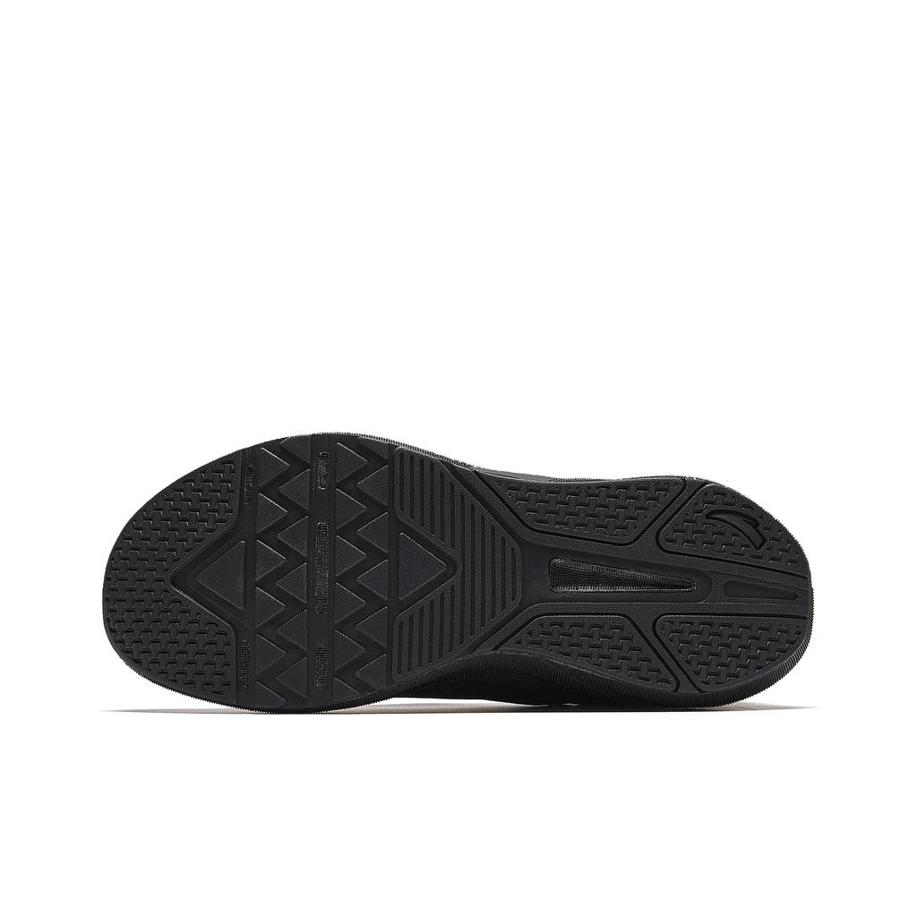 Anta Scarpe da Allenamento Traspiranti Ammortizzanti con Bottone a Manopola in Vera Pelle Uomo Sneakers Basic-Nero 912547703-2