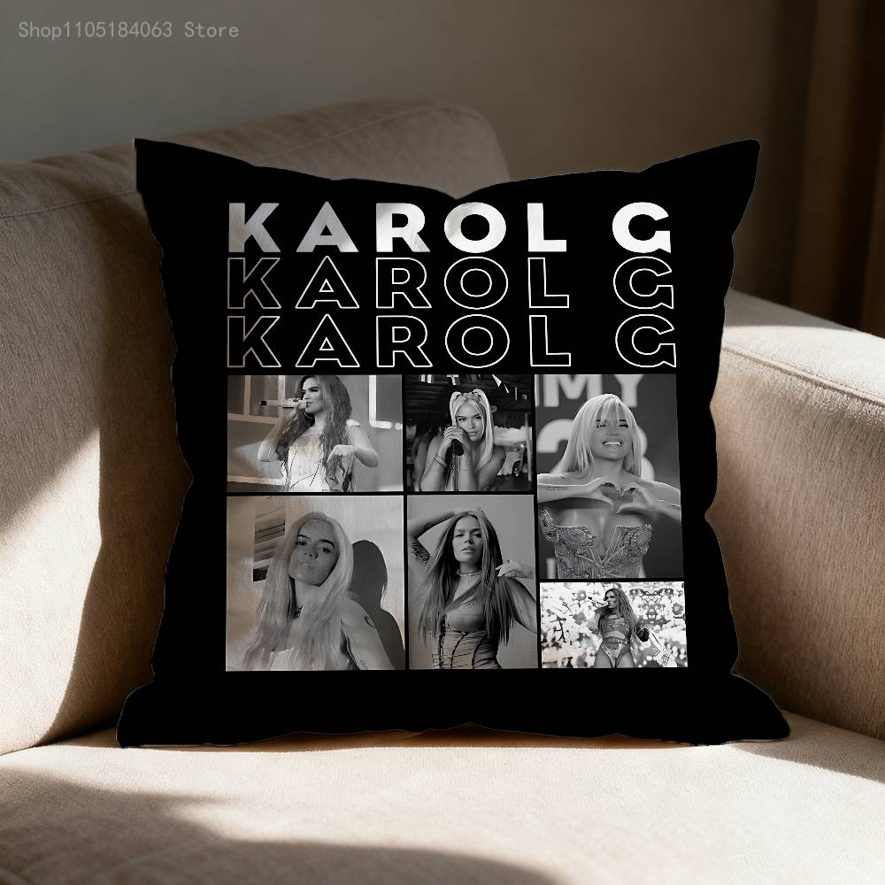 Manana Sera Bonito K-Karol G Pillow Case For Sofa Decor Car Office Room Printing Cushion Cover Decorations and Protector