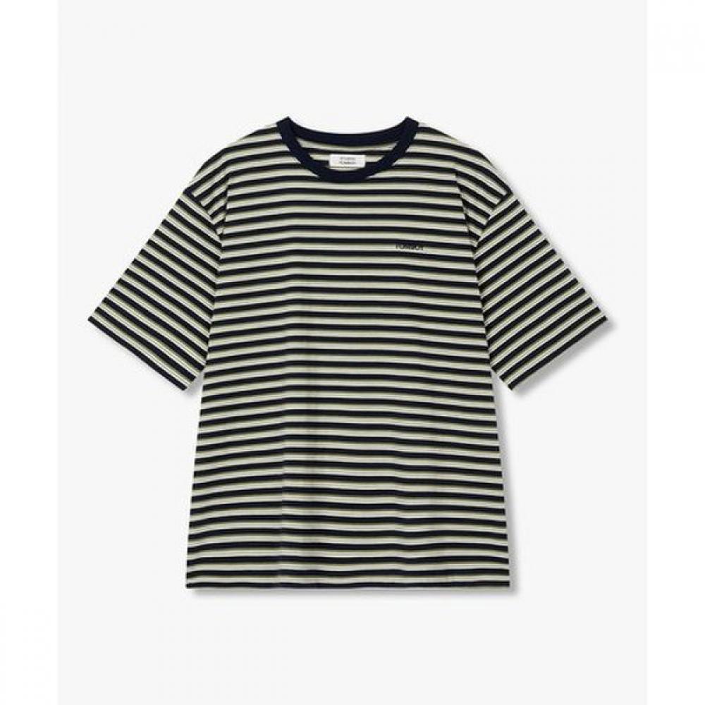 STudio Tomboy MulTi STripe ShorT Sleeve T shirT 9176322985 navy/OS