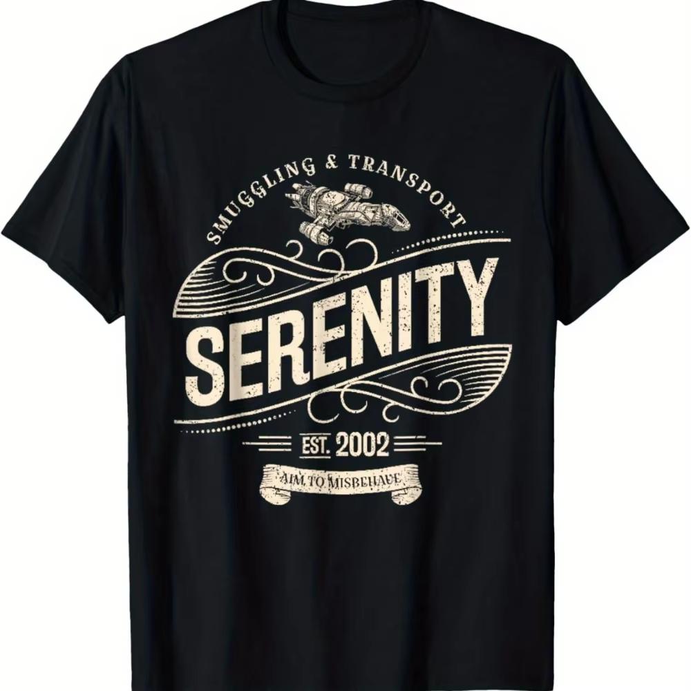 

Vintage Quiet Smuggling and Transporting Comfortable T-shirt Firefly Fans and Science Fiction Lovers Men s Clothing 2026 Summ... S разноцветный