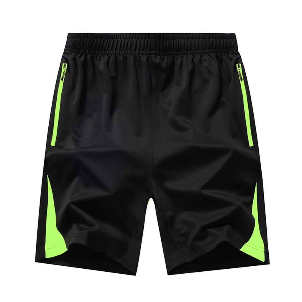 Men's Gym Shorts Quick Dry Lightweight Training Running Jogger Zipper Pockets