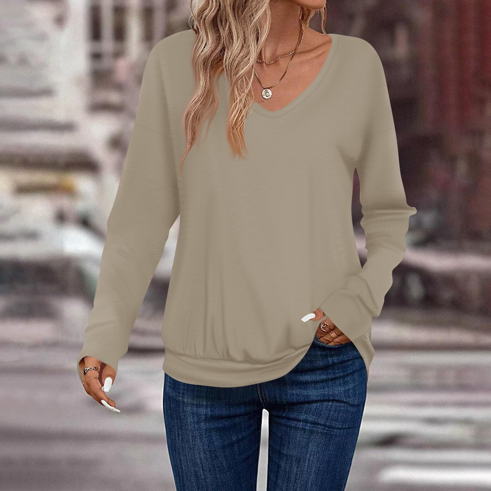 

Женские базовые футболки с длинными рукавами и изогнутым подолом, летние топы, облегающие футболки, одежда L хаки