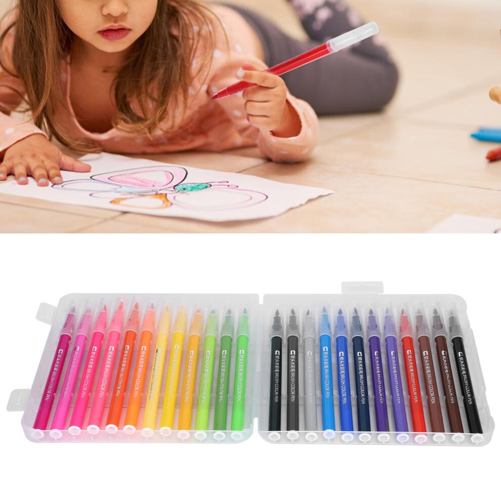 Watercolor Pen Set 24 Assorted Colors Fineliner Art Markers 16.6cm