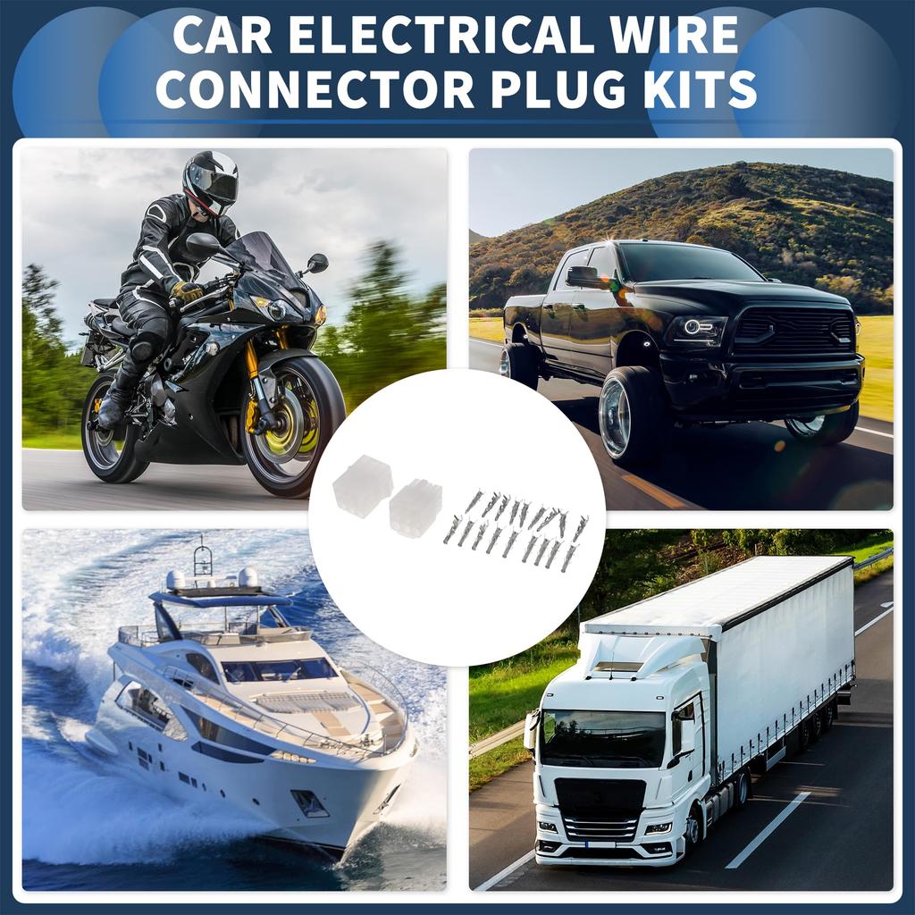 INFINAUTO 9 Pin Car Electrical Wire Connector Plug Kit 6.2mm Series Vehicle RV Truck