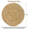 4/8/12Pcs Round Woven Placemats Set Boho Rattan Placemat Natural Placemats 12Inch Farmhouse Weave Straw Braided Table Dinner Mat